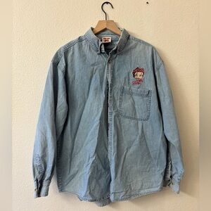 Vintage 90s Betty Boop Denim Top